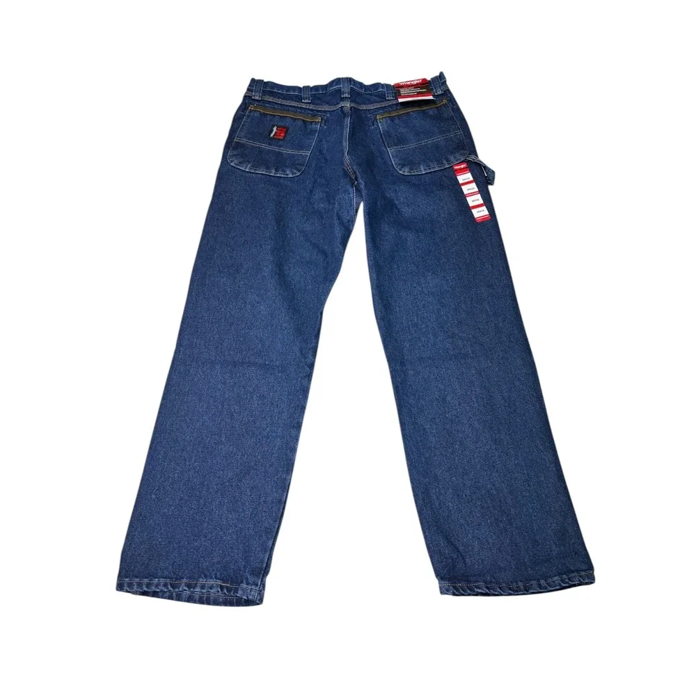 NWT Wrangler‎ Riggs Workwear Relaxed Fit Carpenter Jeans 36x32 Blue Denim Tool